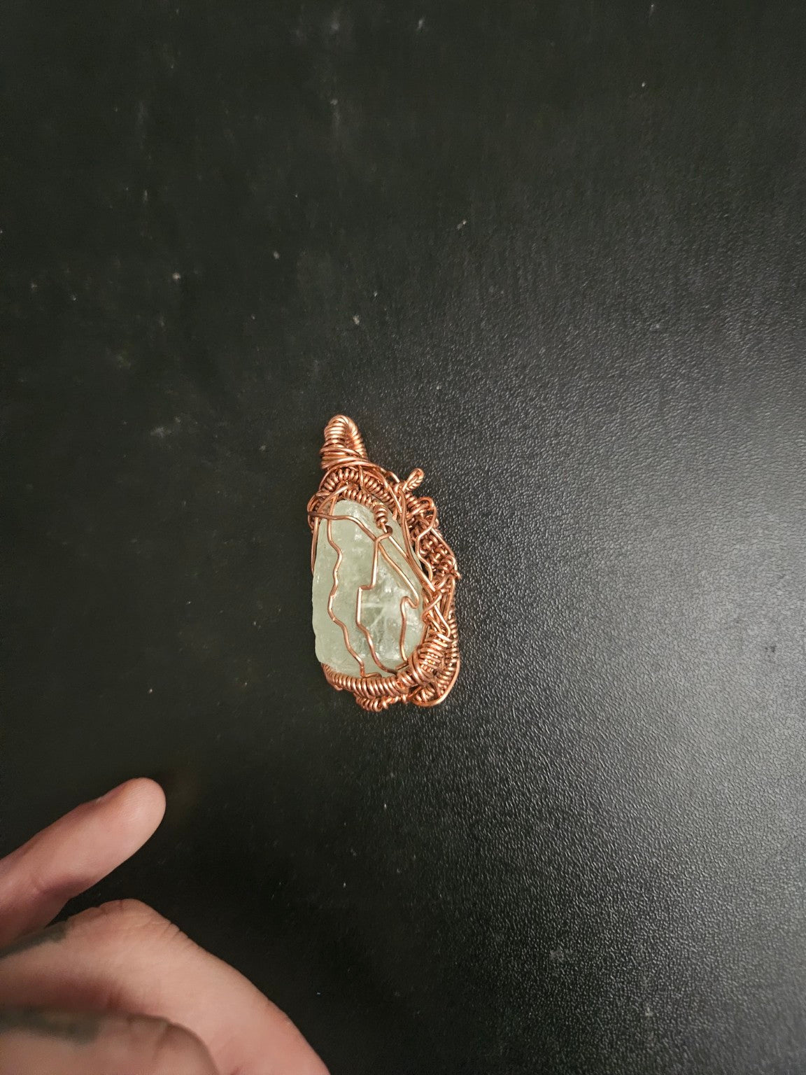 Handmade Labradorite Copper Wire Wrap Pendant